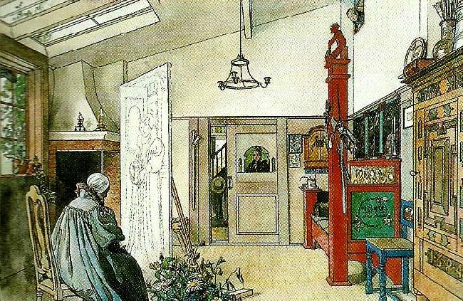 Carl Larsson ateljen, andra halften oil painting image